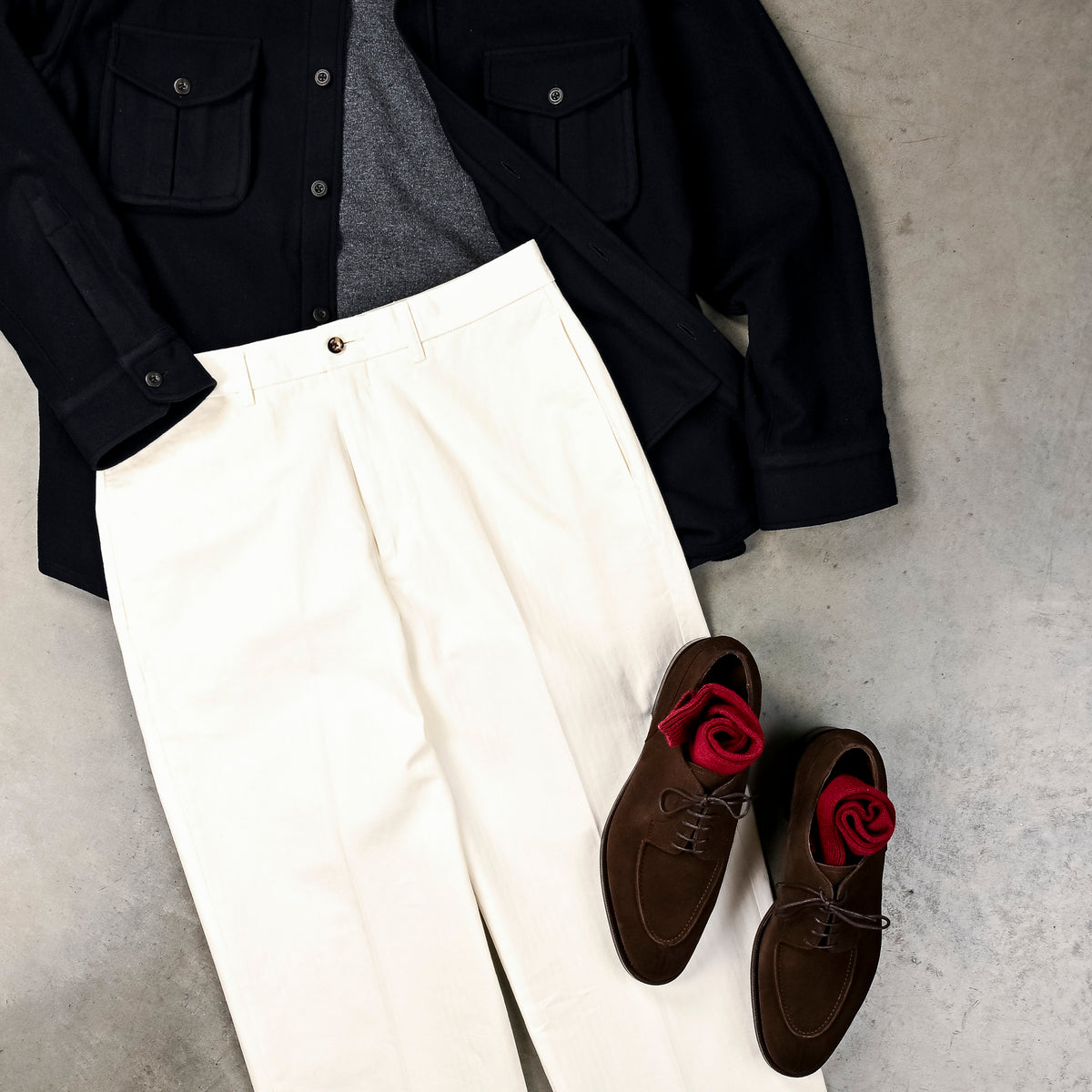 Barnstormer 1952HBT Chino Cotton Herringbone Twill Off-White