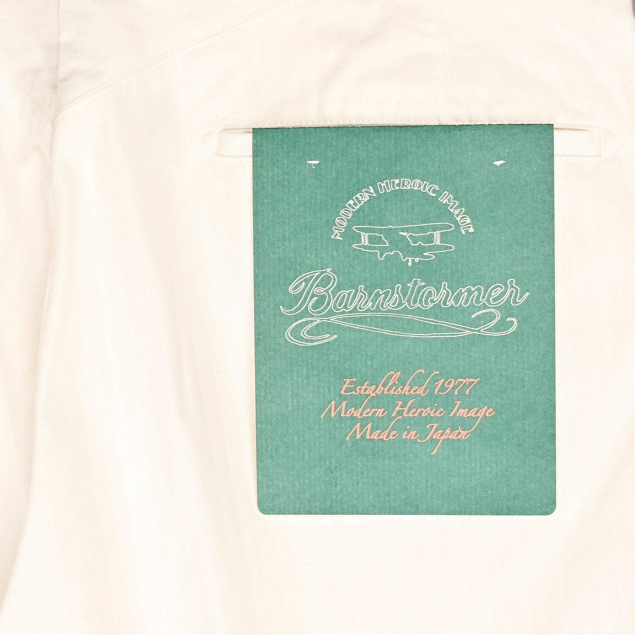 Barnstormer 1952HBT Chino Cotton Herringbone Twill Off-White