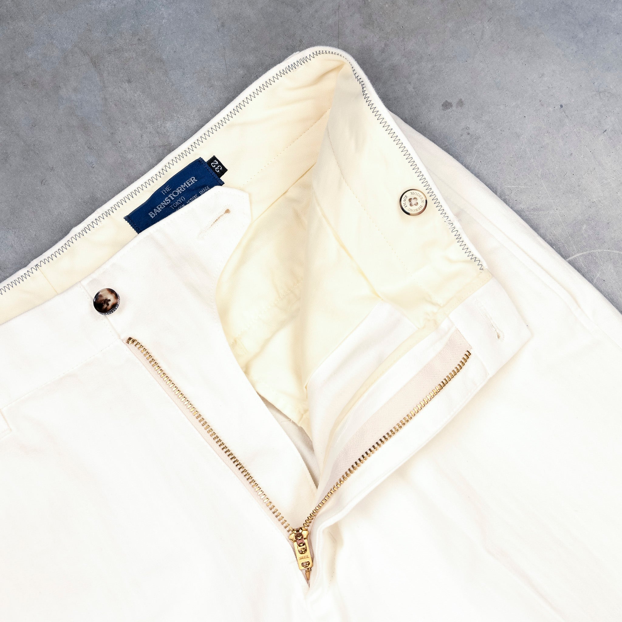 Barnstormer 1952HBT Chino Cotton Herringbone Twill Off-White
