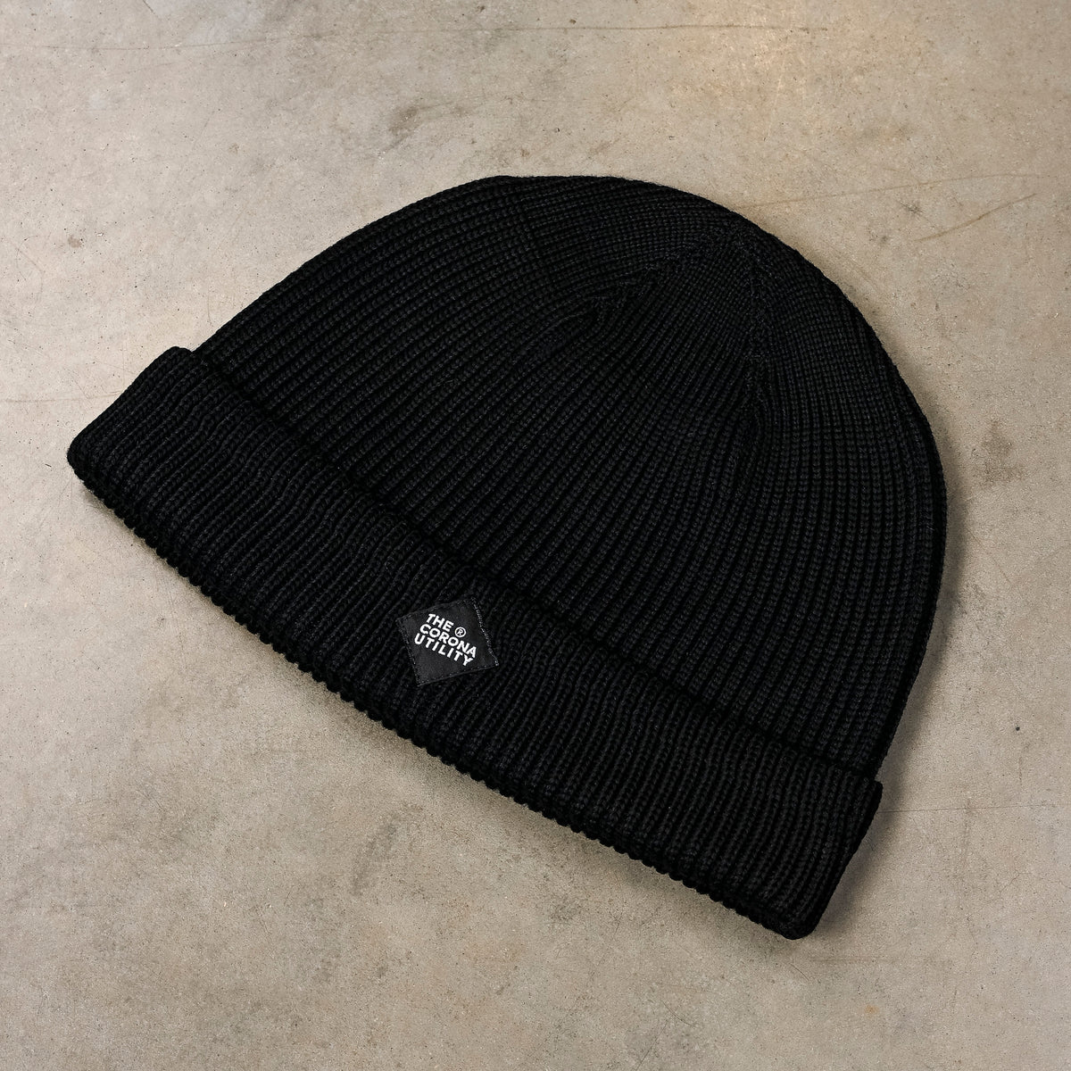 The Corona Utility CA019 Wool Watch Cap Black