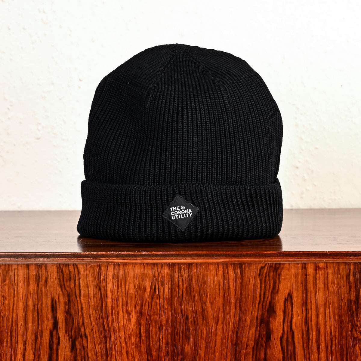 The Corona Utility CA019 Wool Watch Cap Black