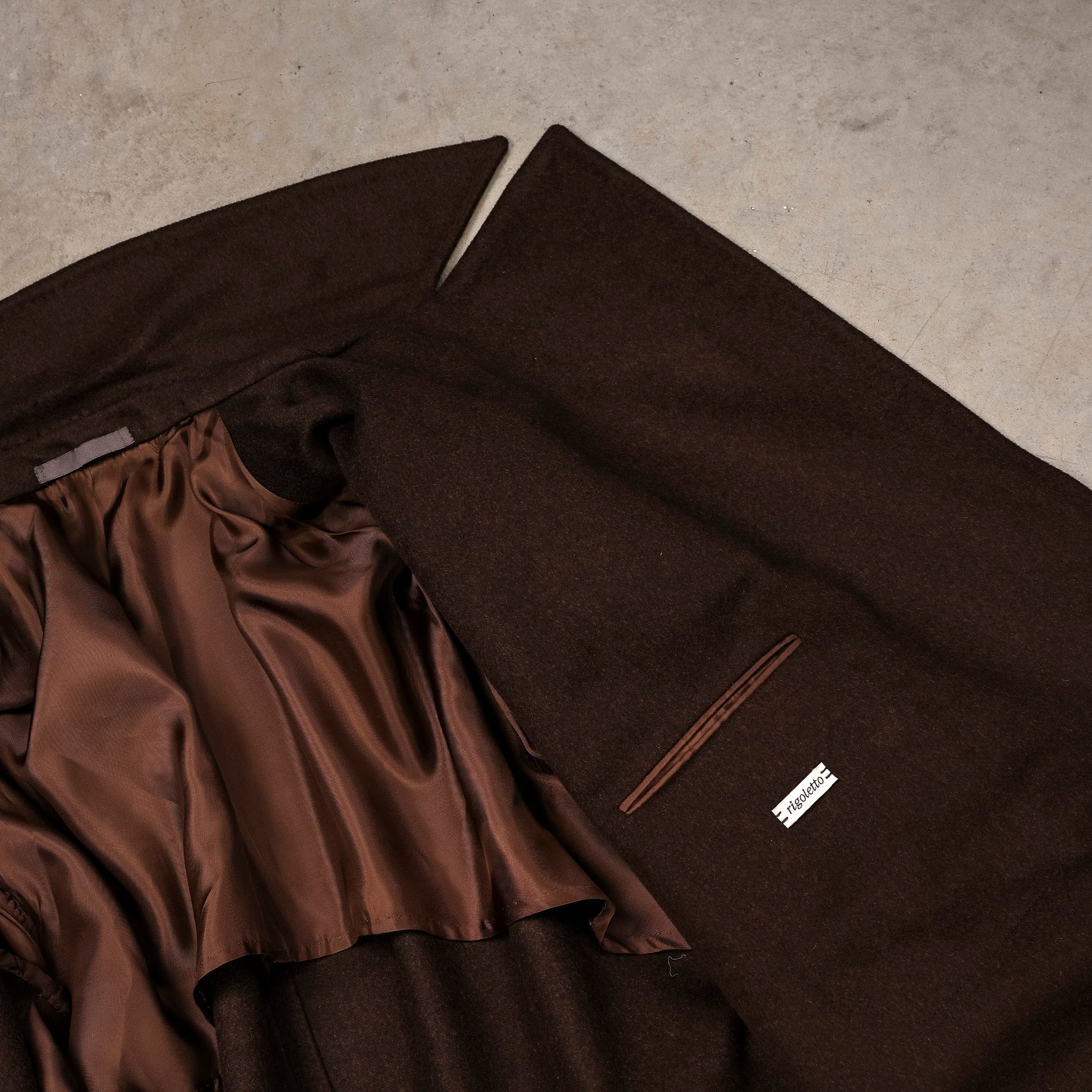 Caruso Rigoletto Belted Capolavoro Overcoat Marrone