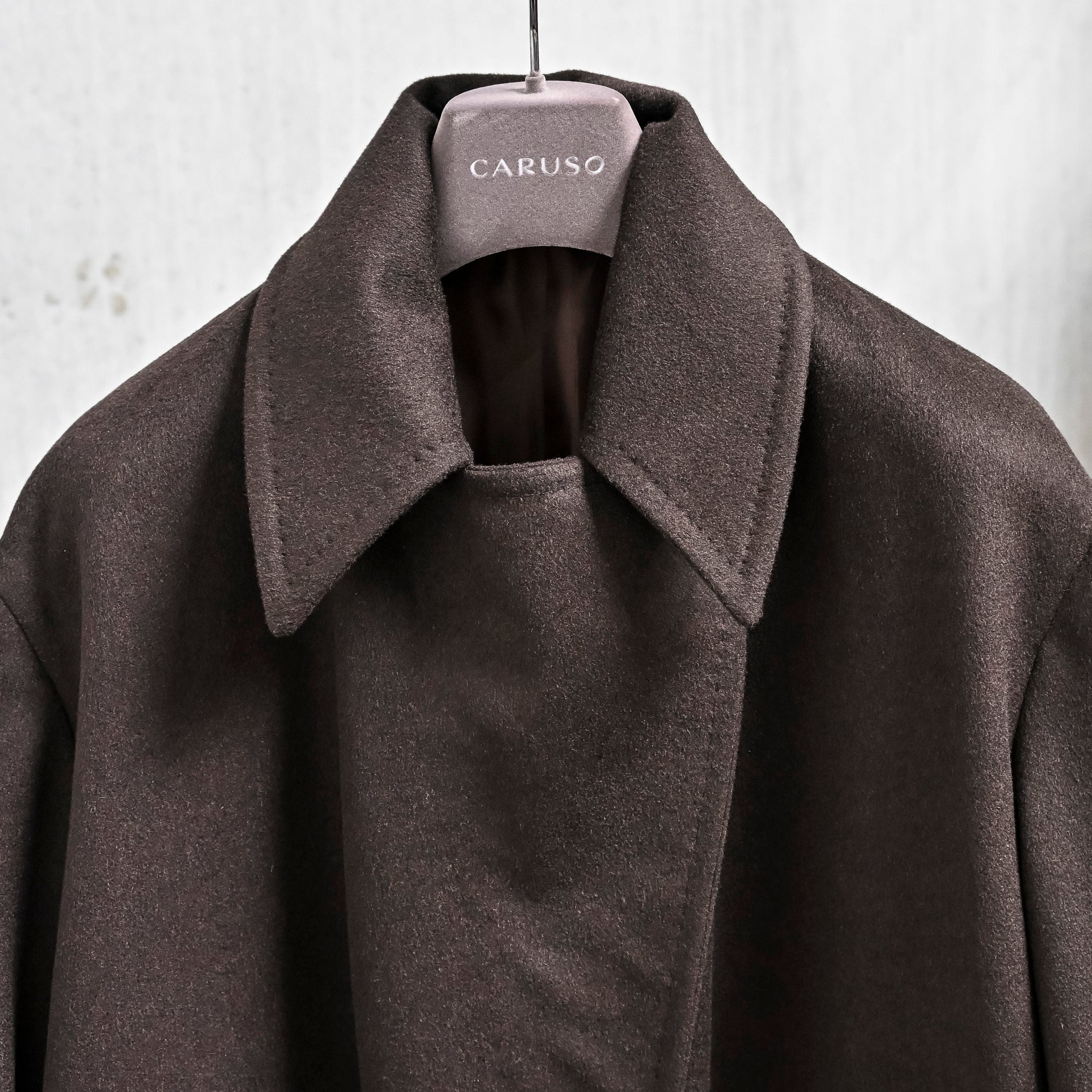 Caruso Rigoletto Belted Capolavoro Overcoat Marrone