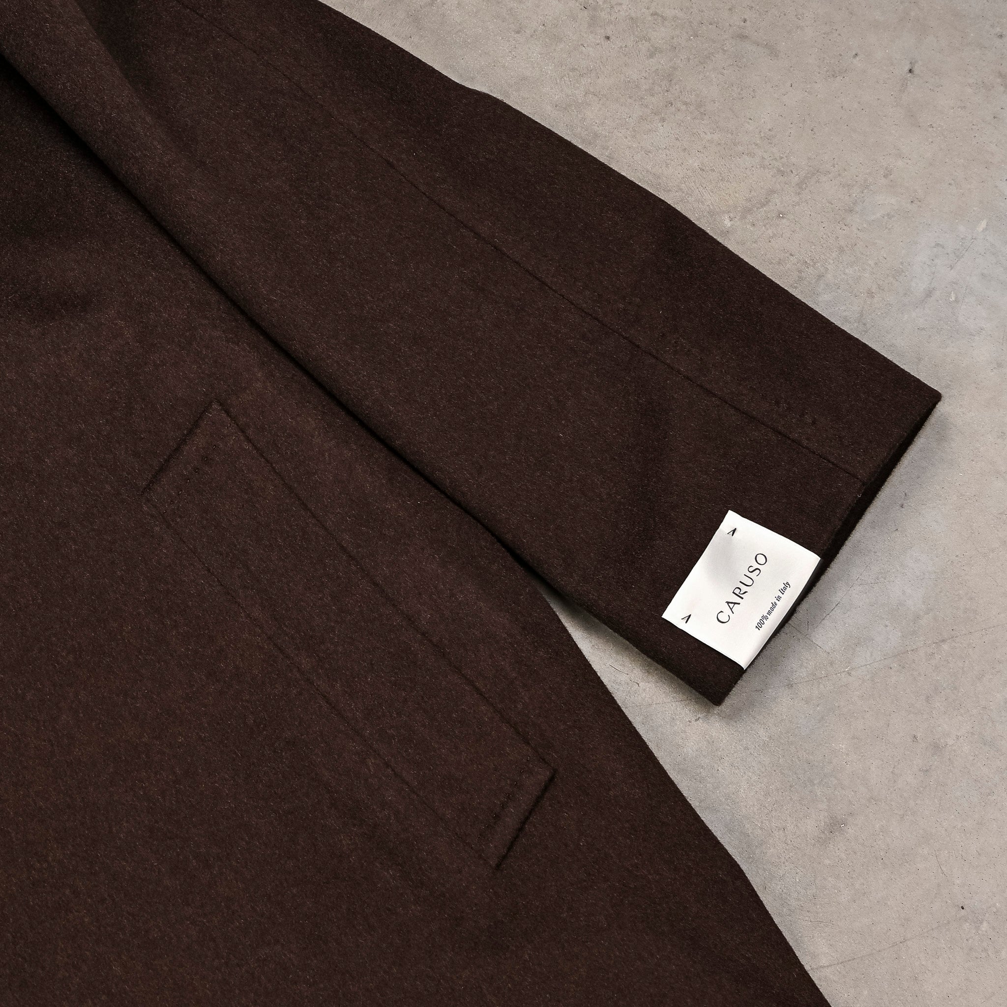 Caruso Rigoletto Belted Capolavoro Overcoat Marrone
