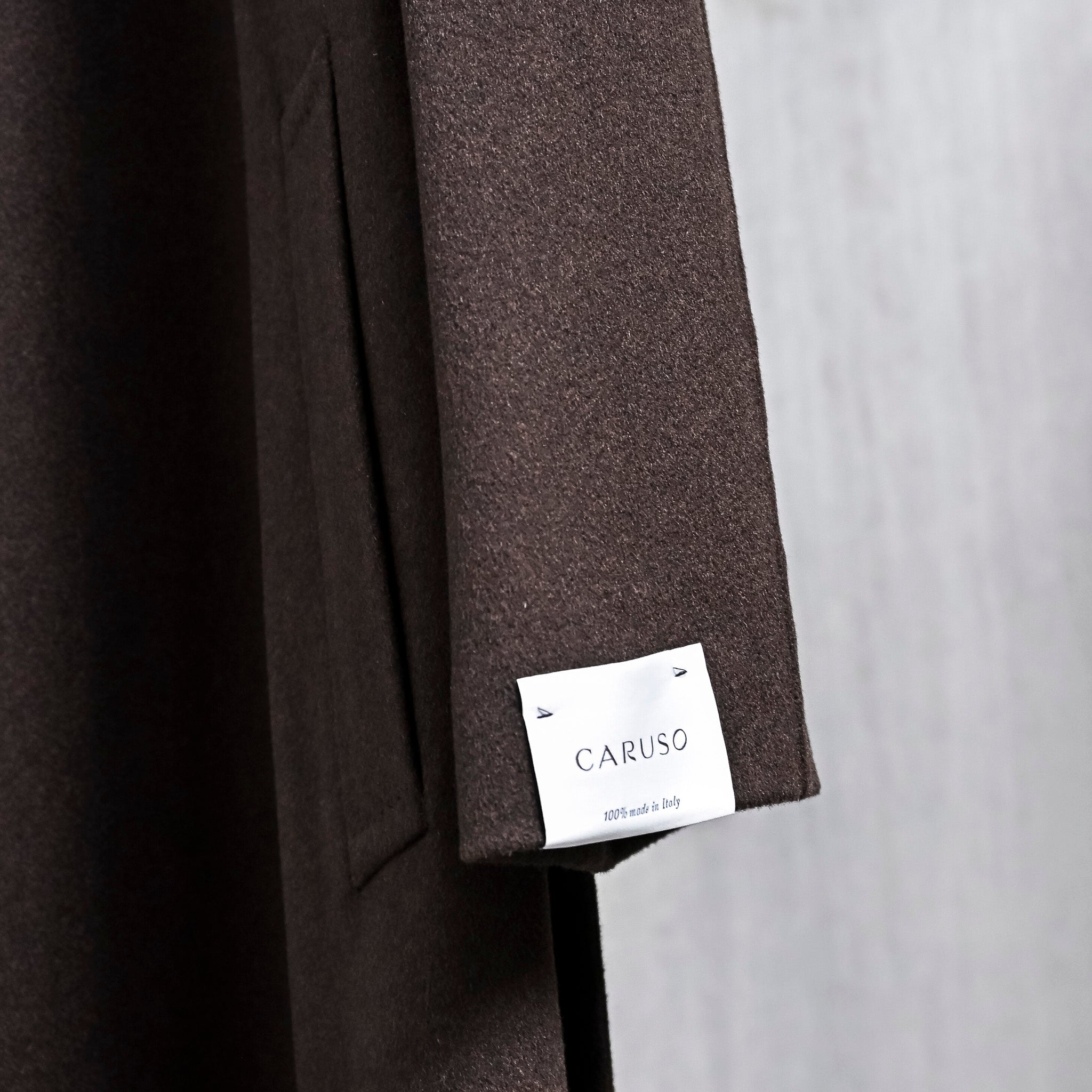 Caruso Rigoletto Belted Capolavoro Overcoat Marrone