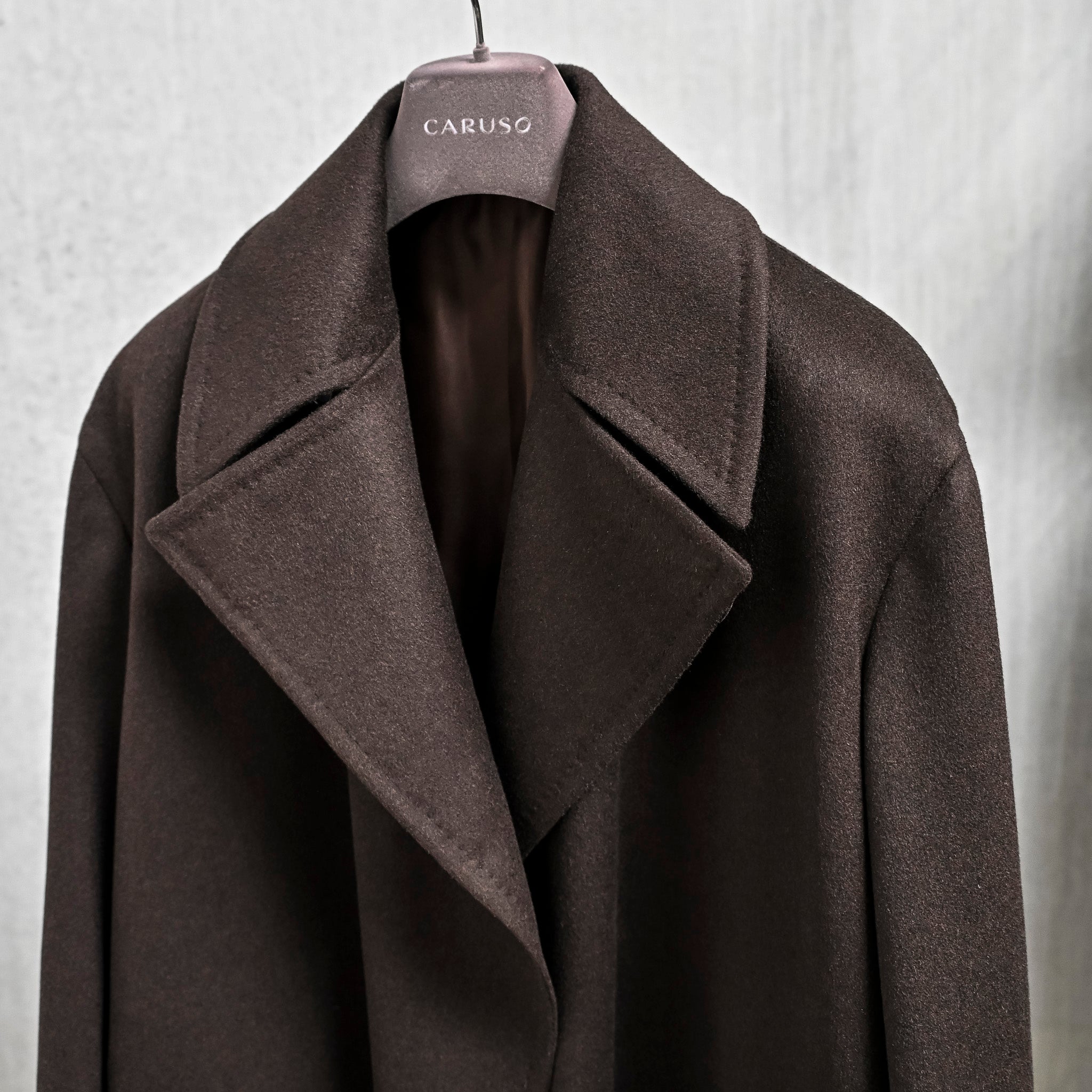 Caruso Rigoletto Belted Capolavoro Overcoat Marrone