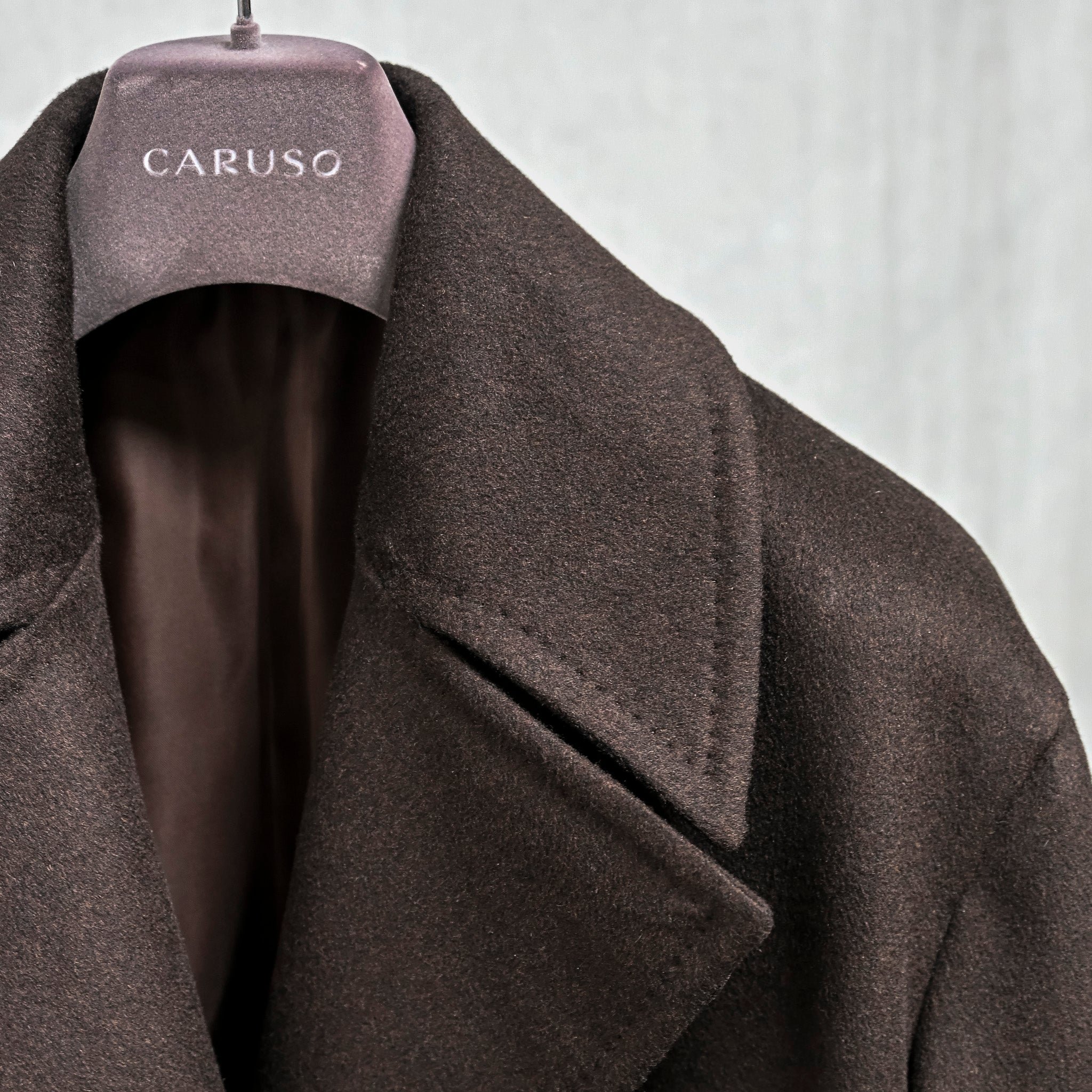 Caruso Rigoletto Belted Capolavoro Overcoat Marrone