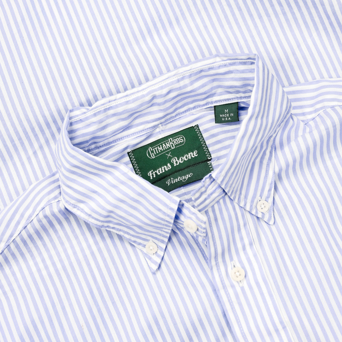 Gitman Vintage x Frans Boone Japanese Woven Bengal Stripe Cornflower