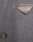 Cohérence Berto Double Breasted Coat Dolmany Satin Grey
