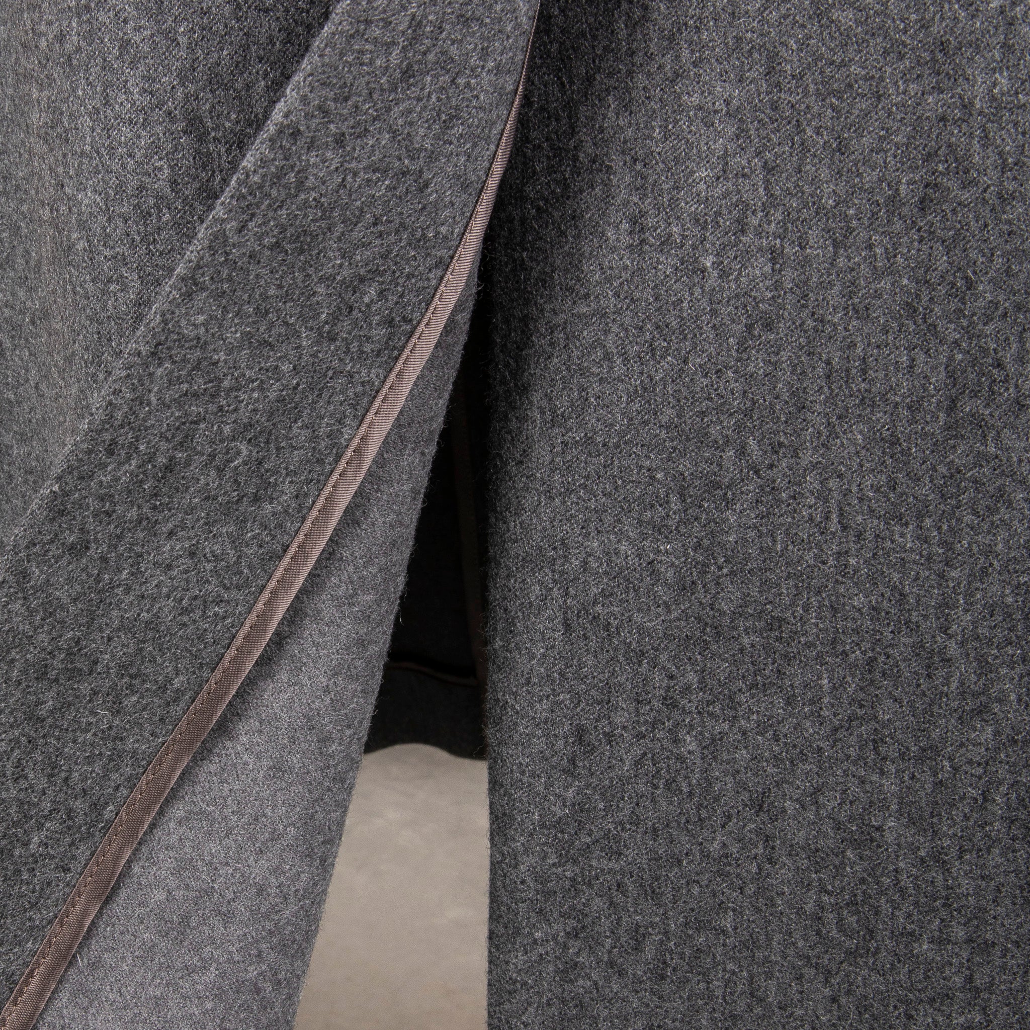 Cohérence Berto Double Breasted Coat Dolmany Satin Grey