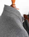 Cohérence Berto Double Breasted Coat Dolmany Satin Grey