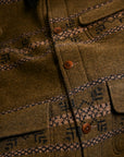 RRL Martin Double-Faced Jacquard Jacket Vintage Brown
