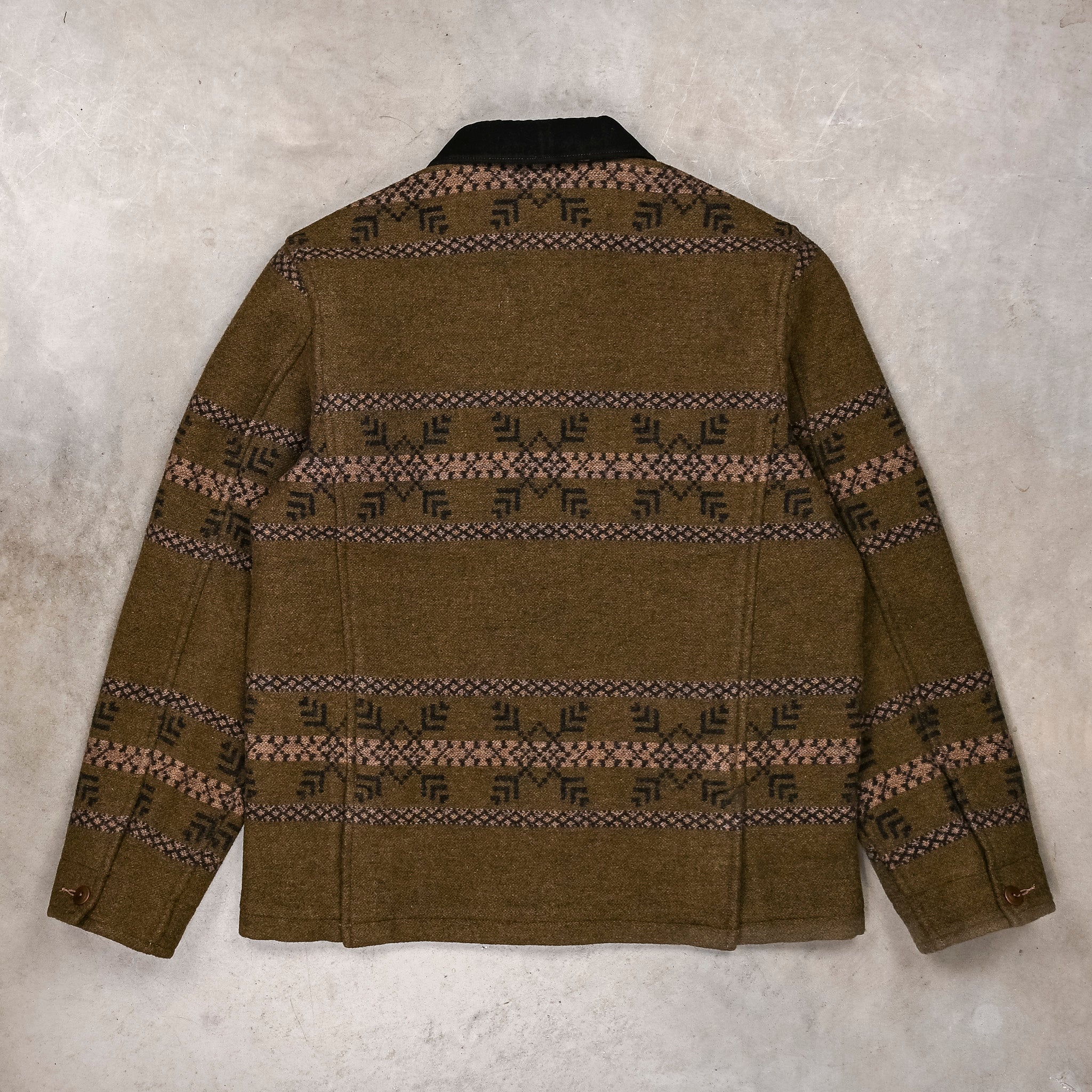 RRL Martin Double-Faced Jacquard Jacket Vintage Brown