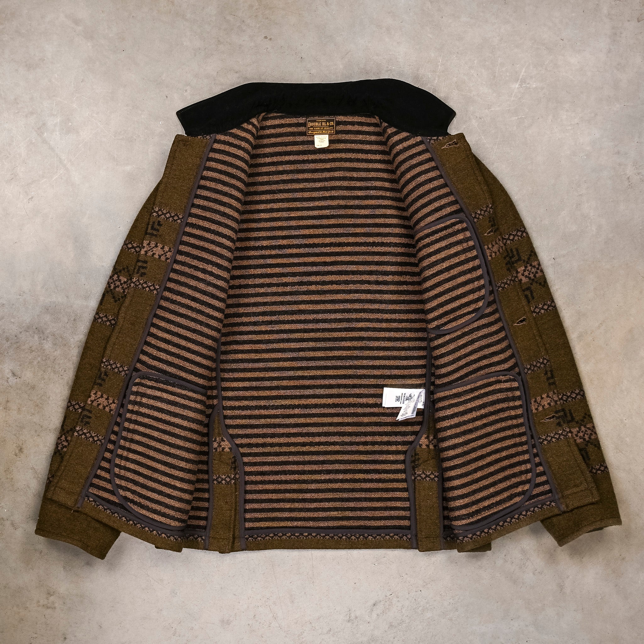 RRL Martin Double-Faced Jacquard Jacket Vintage Brown – Frans