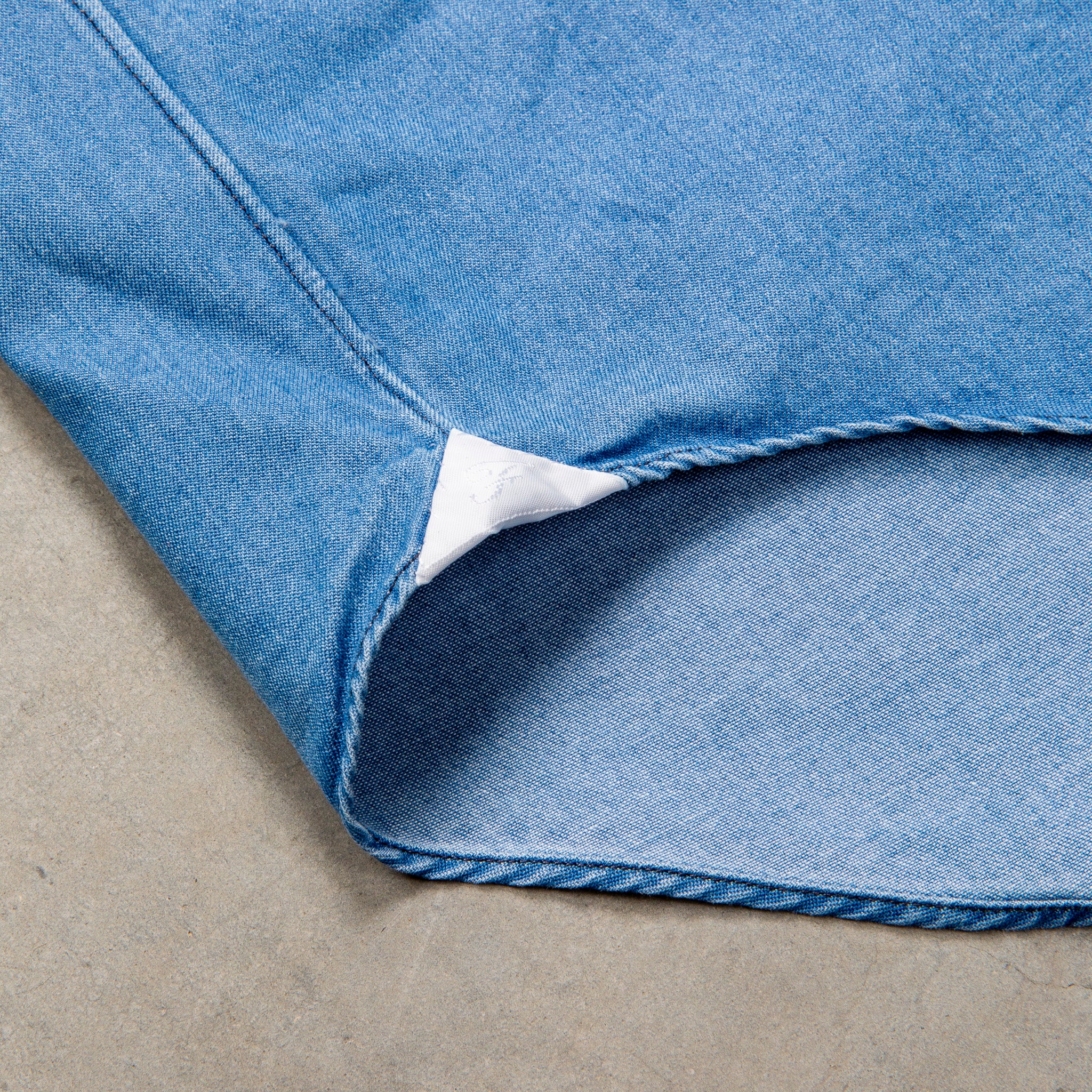 Finamore Tokyo Shirt Sergio Collar Regular Bleach Denim