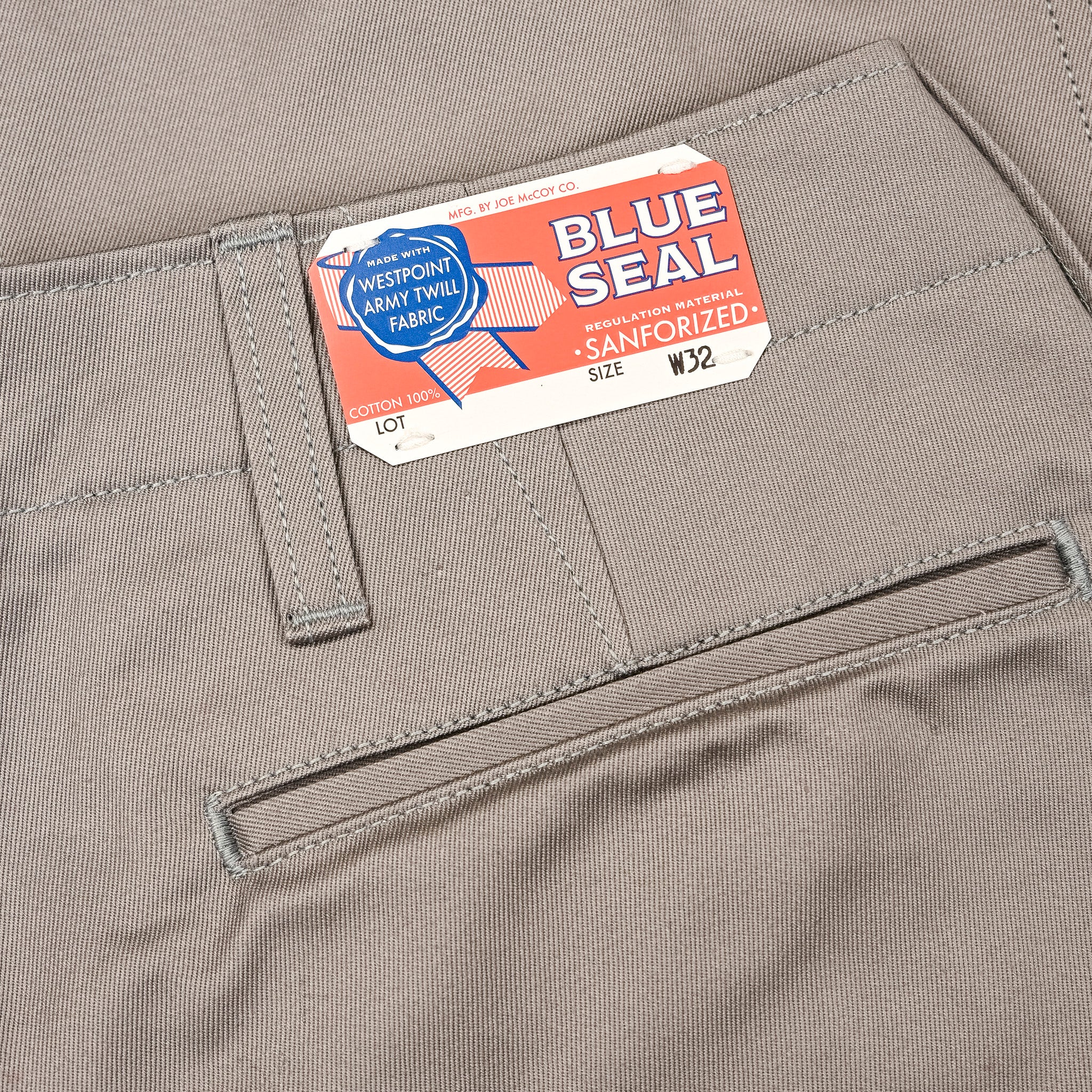 The Real McCoy's Blue Seal Chino Gray