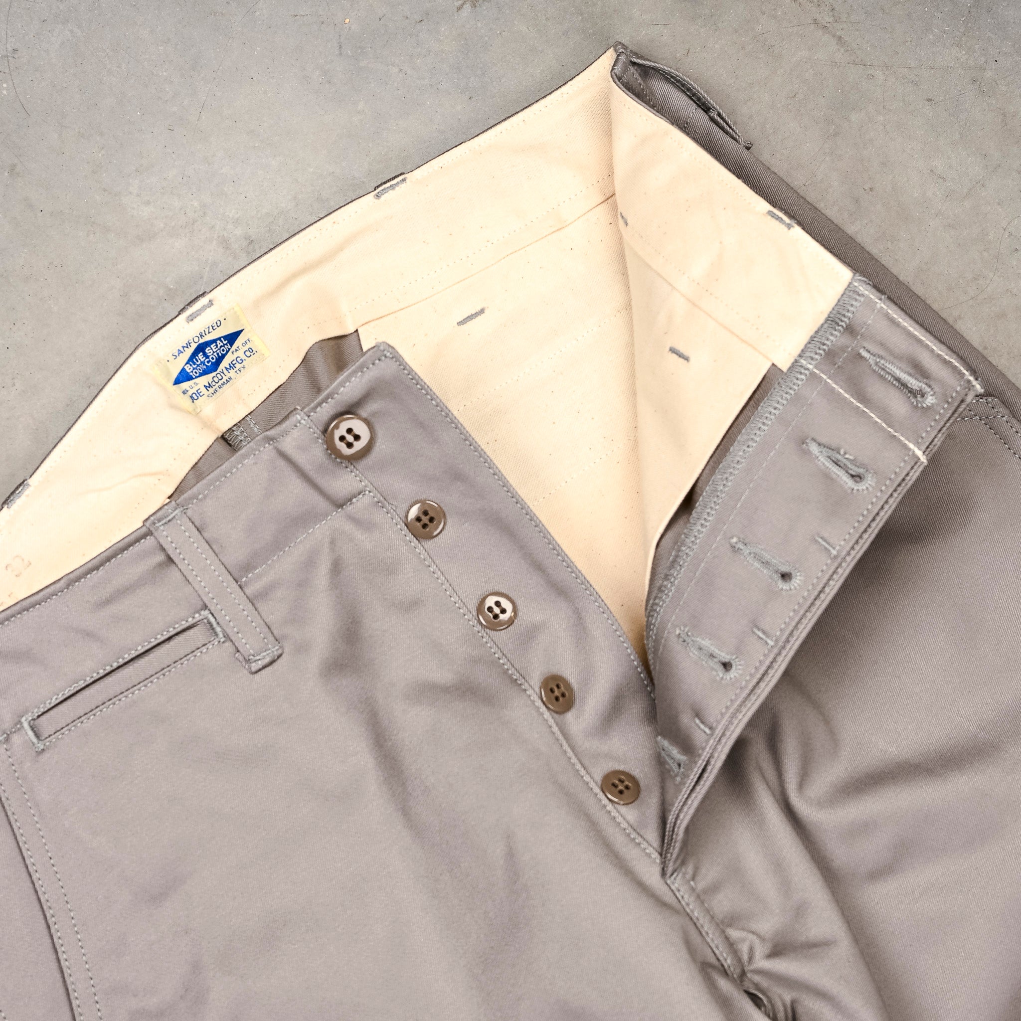 The Real McCoy's Blue Seal Chino Gray – Frans Boone Store