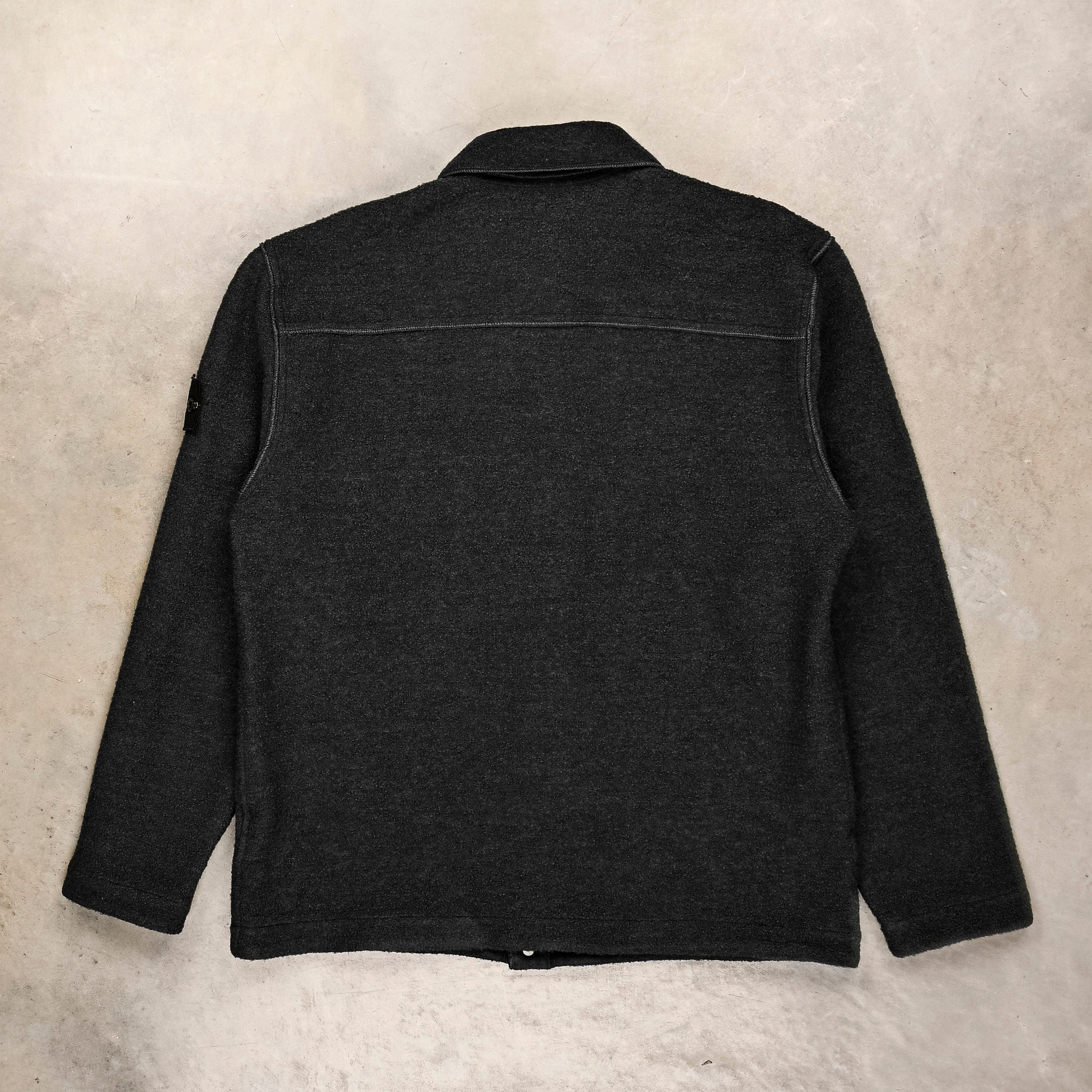 Stone Island Overshirt Boiled Wool Charcoal