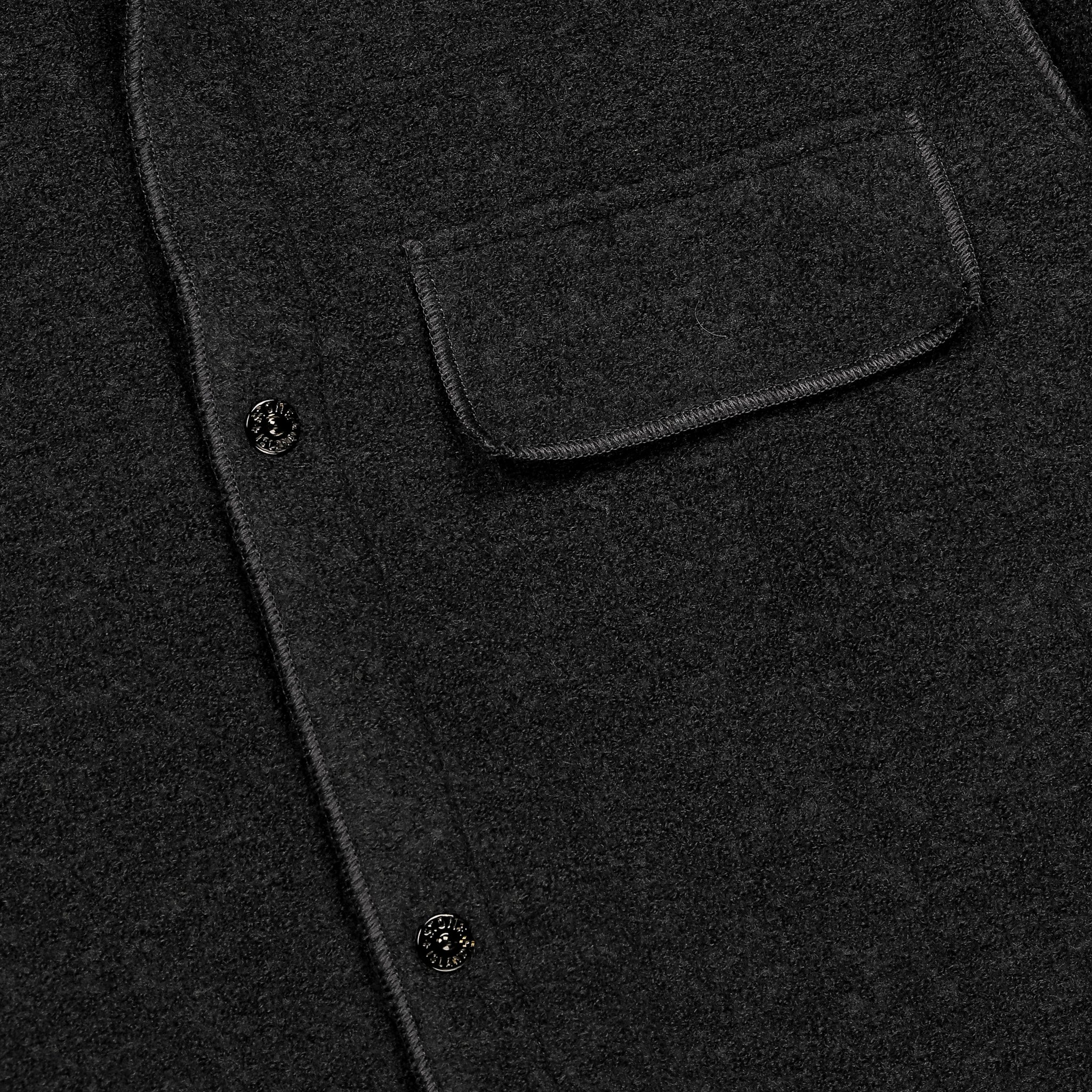 Stone Island Overshirt Boiled Wool Charcoal