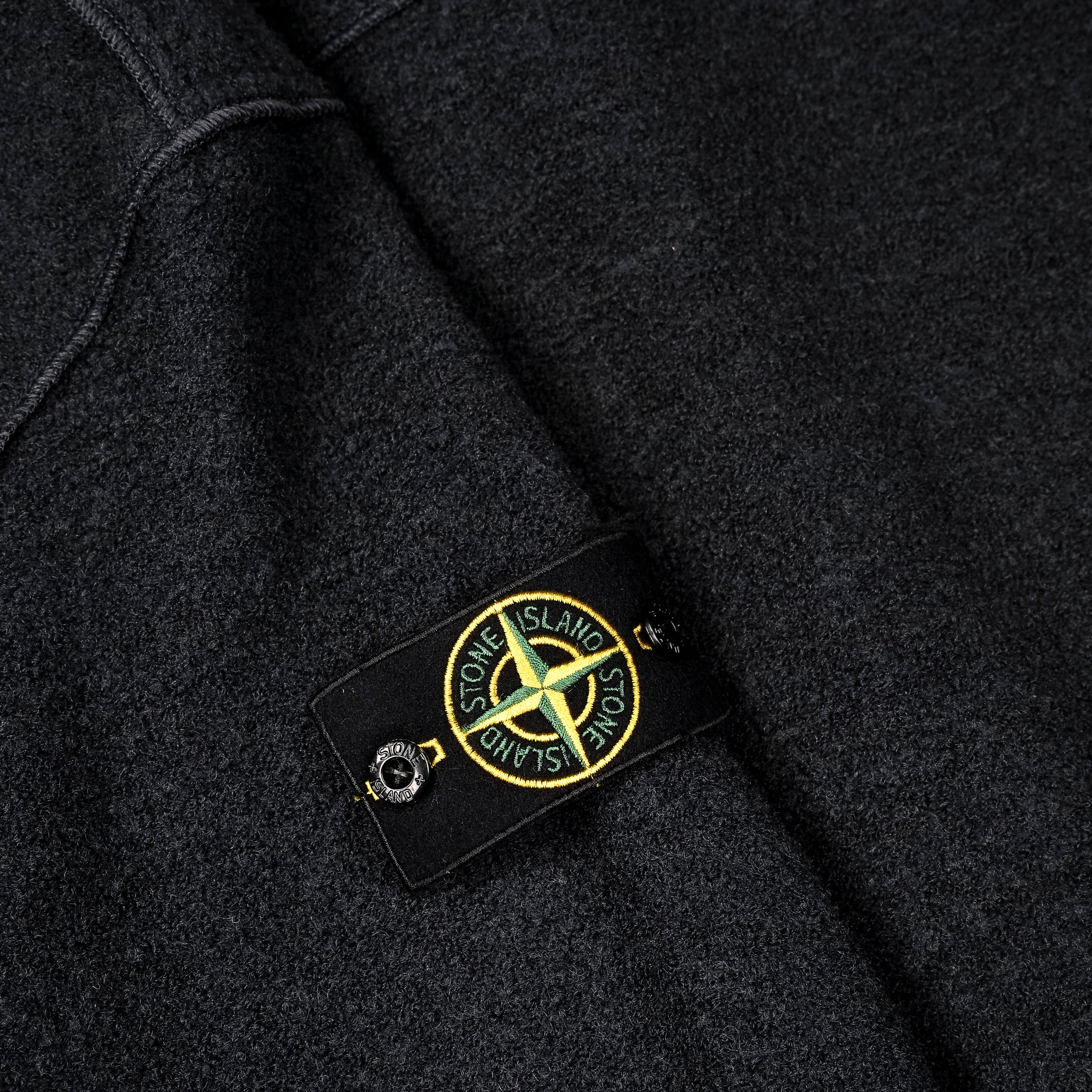 Stone Island Overshirt Boiled Wool Charcoal