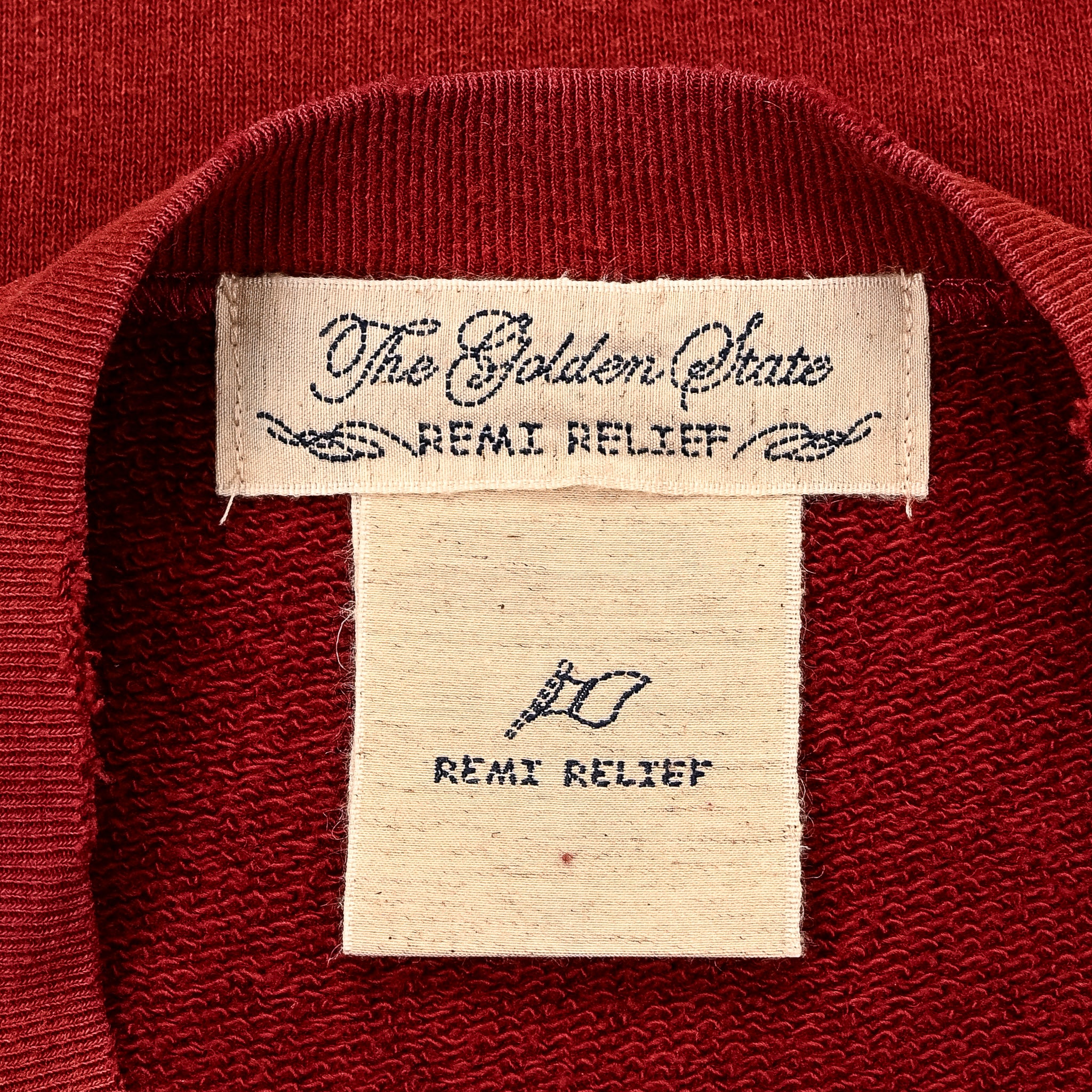 【REMI RELIEF】 SUEDE LIKE STADIUM JAMPER REMI RELIEF Cotton-Jersey Hoodie for Men | MR PORTER