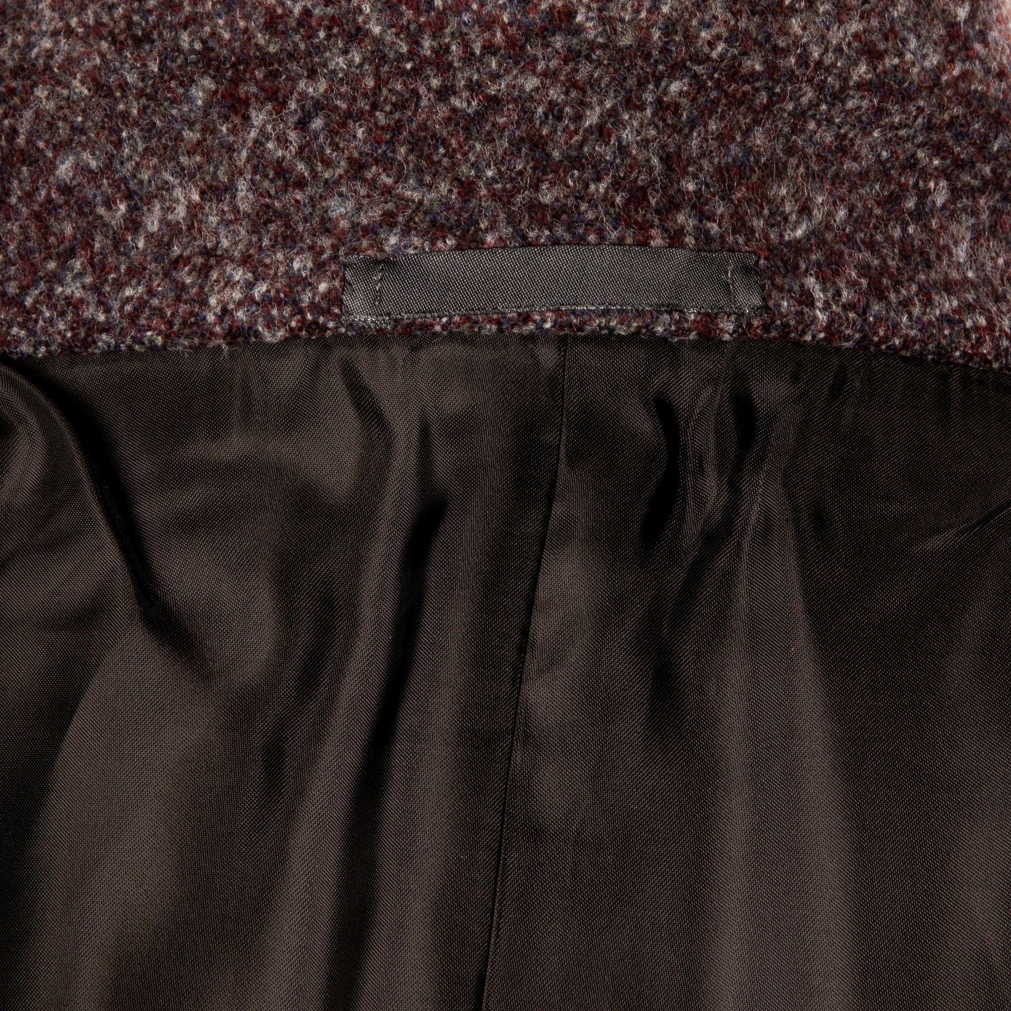 Caruso Corsaro Wool Bouclé DB Coat Burgundy