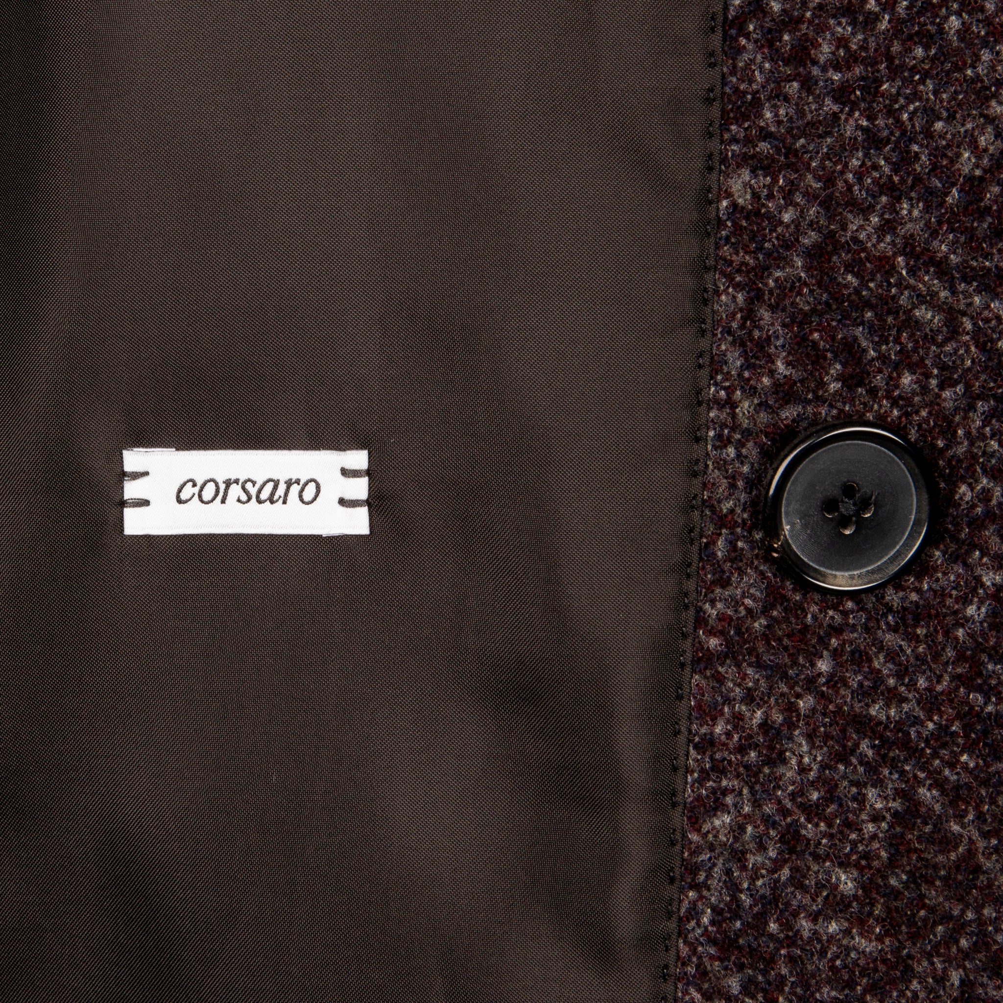 Caruso Corsaro Wool Bouclé DB Coat Burgundy