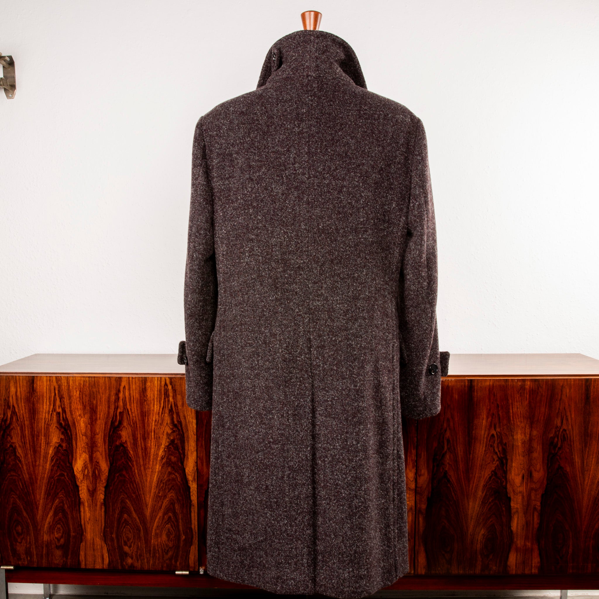 Caruso Corsaro Wool Bouclé DB Coat Burgundy