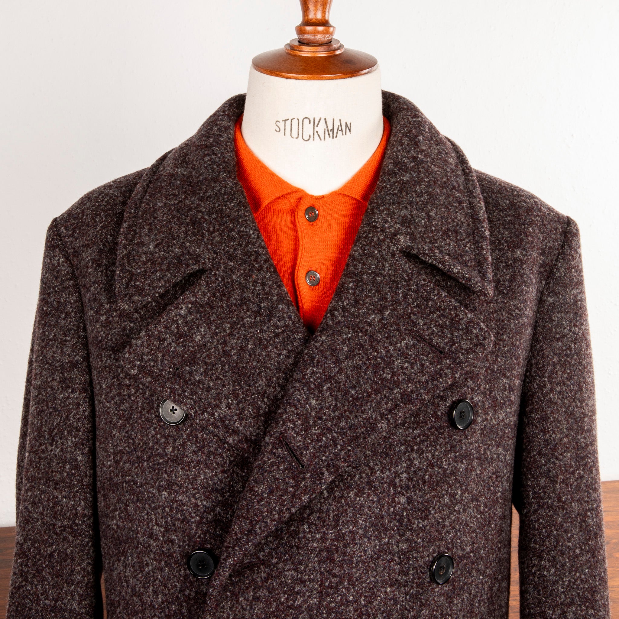 Caruso Corsaro Wool Bouclé DB Coat Burgundy – Frans Boone Store