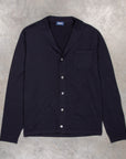 Drumohr Superlight Frosted Cotone Camicia Bowling Navy