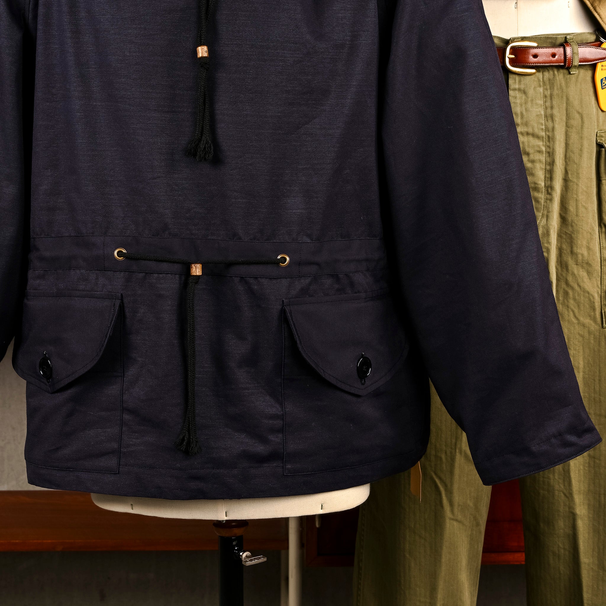 The Real McCoy's Royal Navy Windproof Deck Smock, 1st Pattern Navy