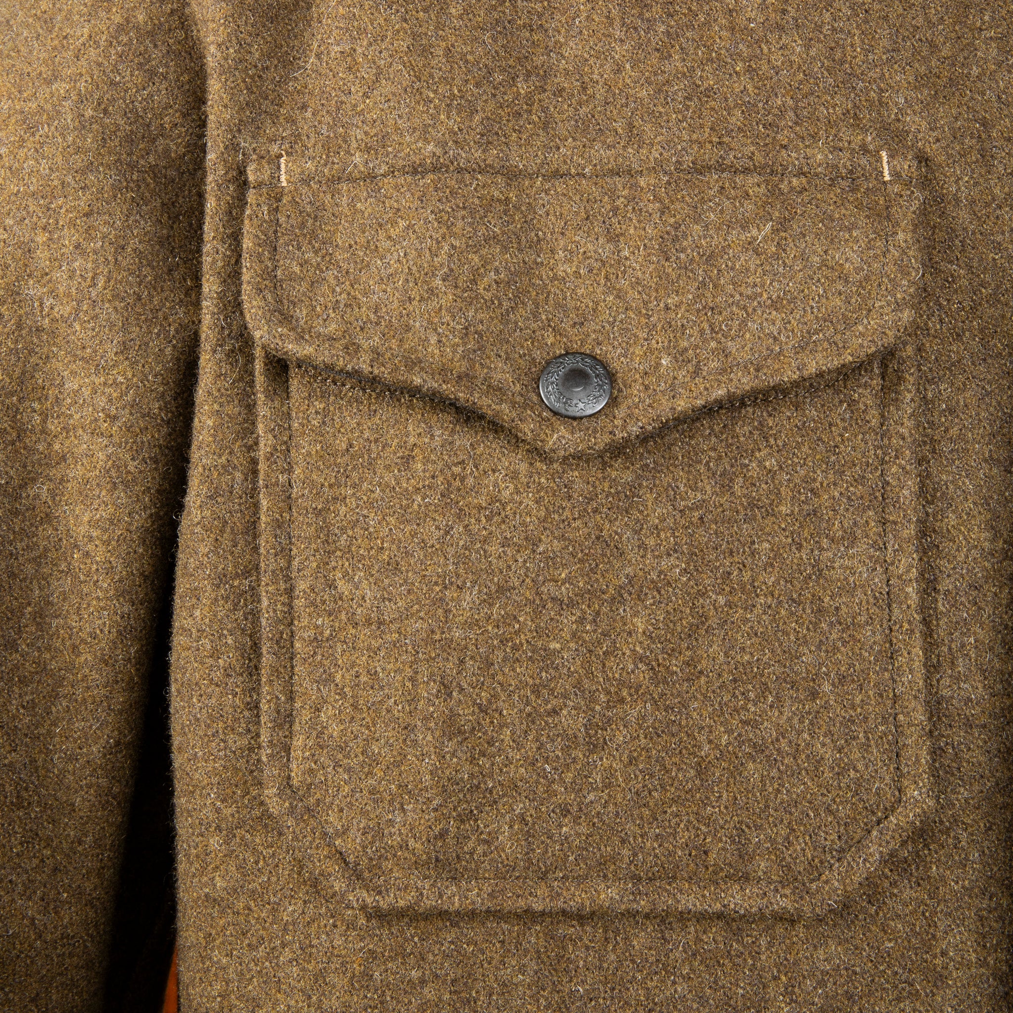 RRL Brown Bear Long Sleeve Sport Shirt Olive