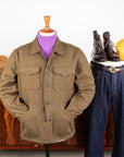 RRL Brown Bear Long Sleeve Sport Shirt Olive