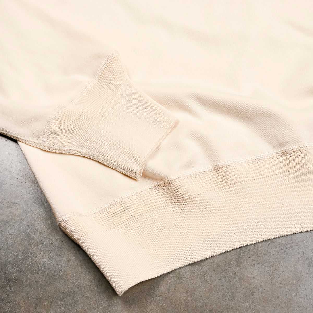 Olde Homesteader Interlock Mil Mock Neck Ivory