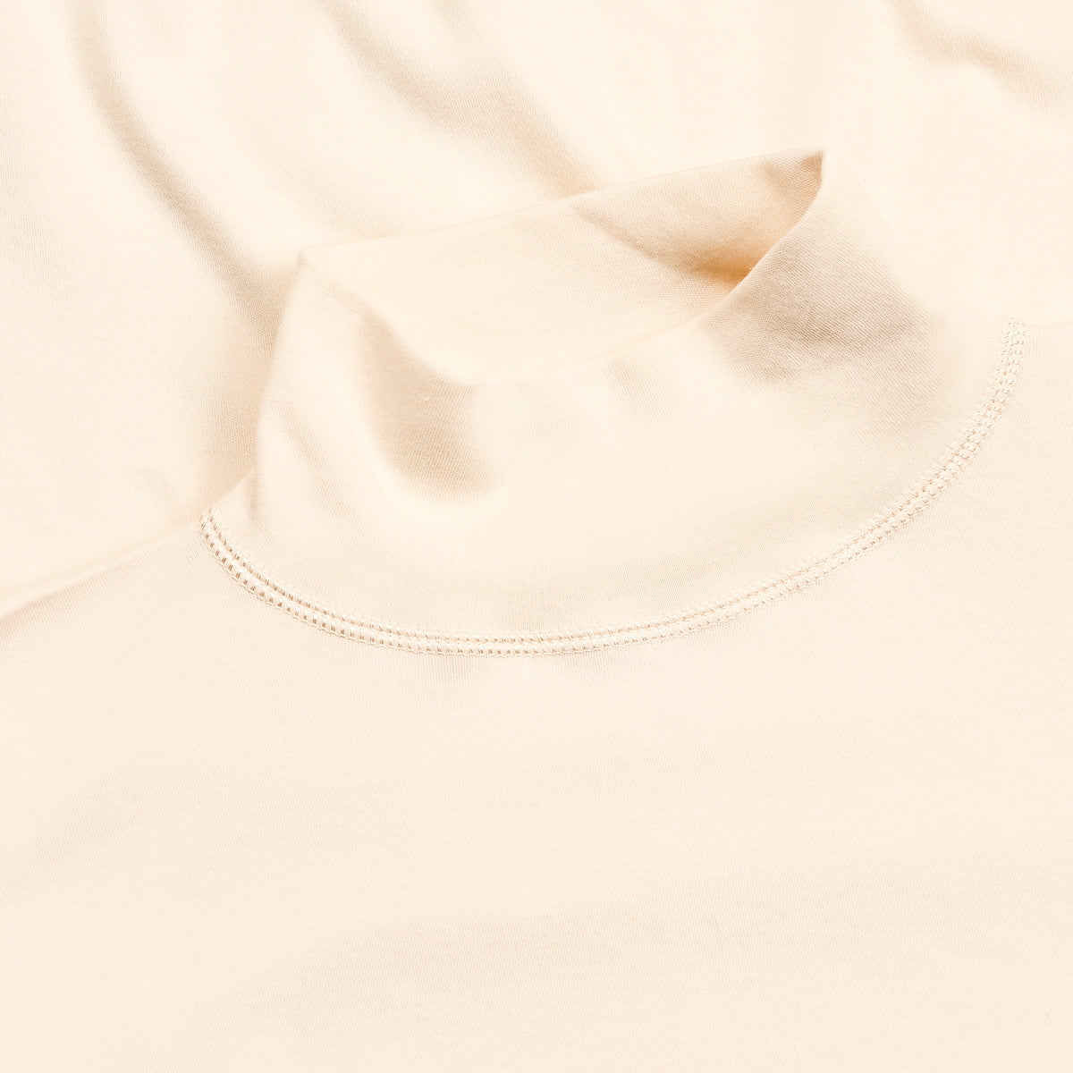Olde Homesteader Interlock Mil Mock Neck Ivory