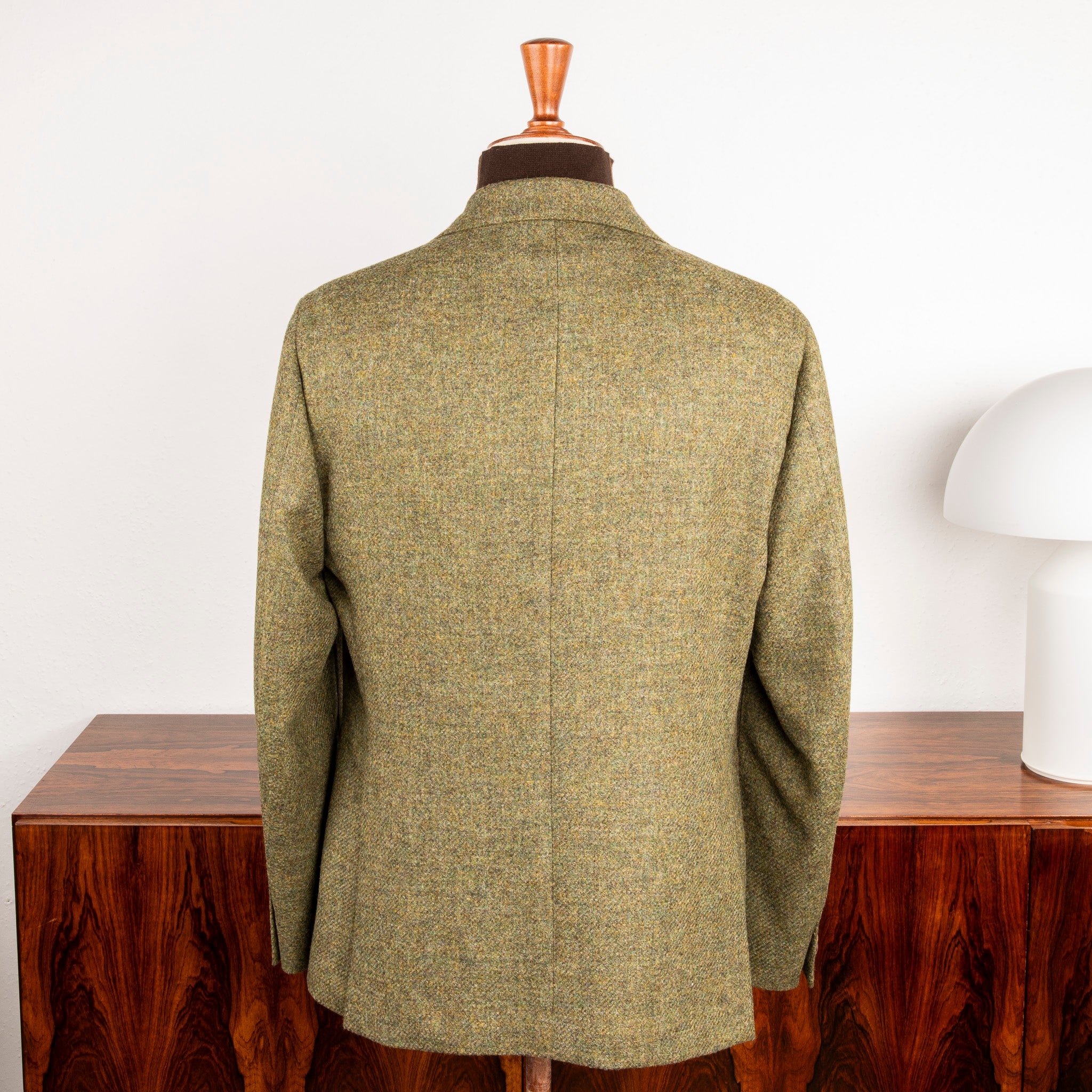 Caruso Butterfly Jacket Italian Tweed Oliva