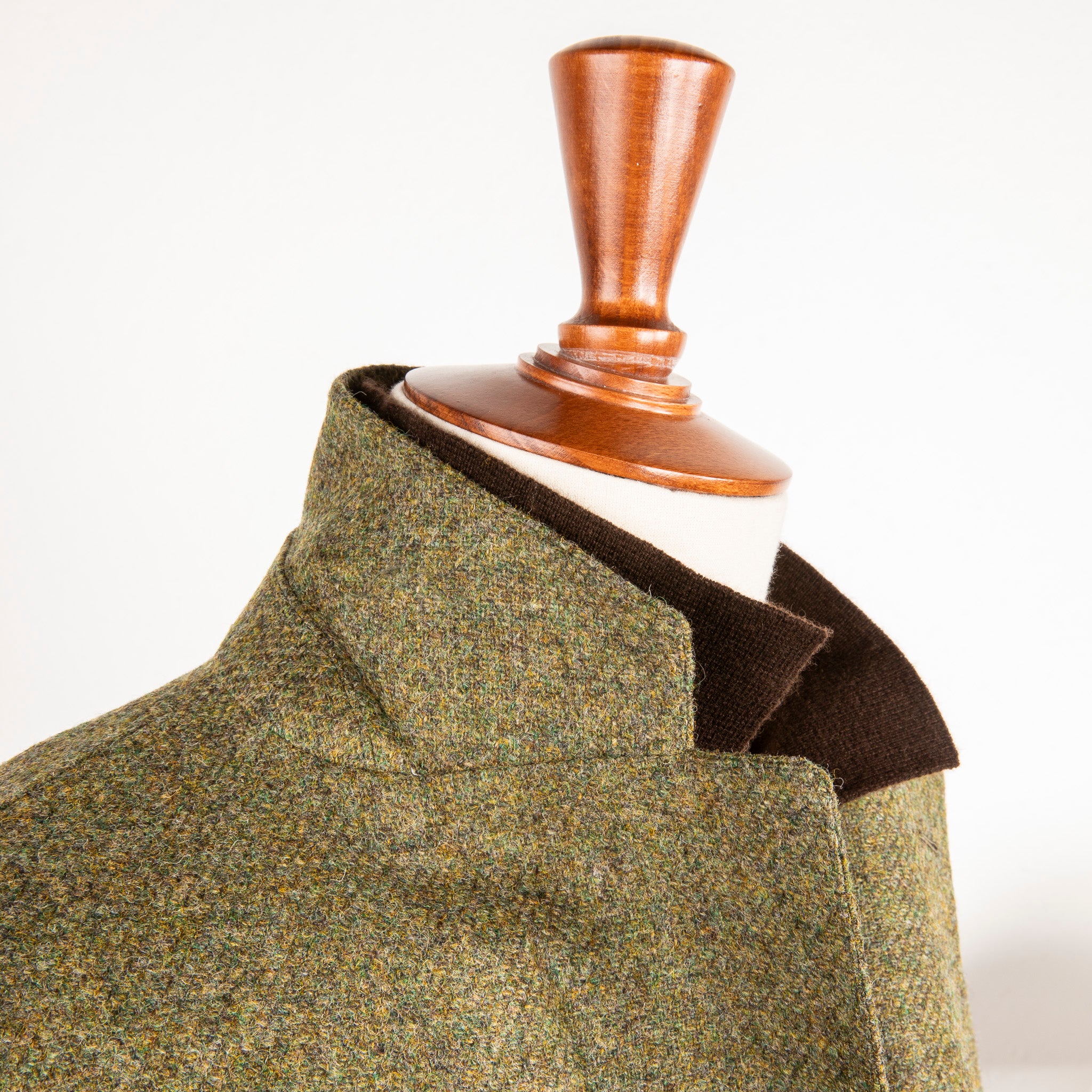Caruso Butterfly Jacket Italian Tweed Oliva