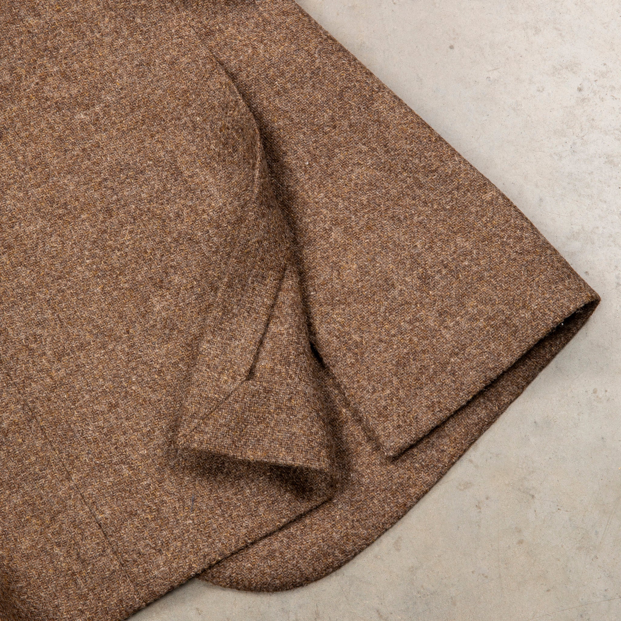 Caruso Butterfly Jacket Italian Tweed Beige Scuro