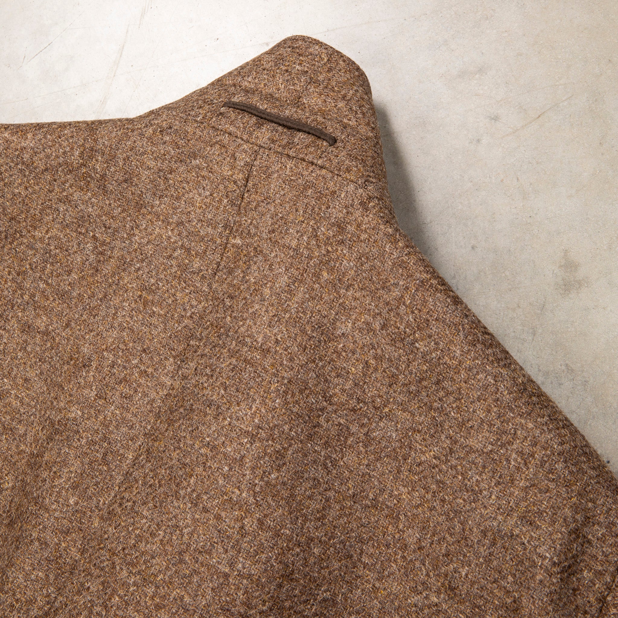 Caruso Butterfly Jacket Italian Tweed Beige Scuro