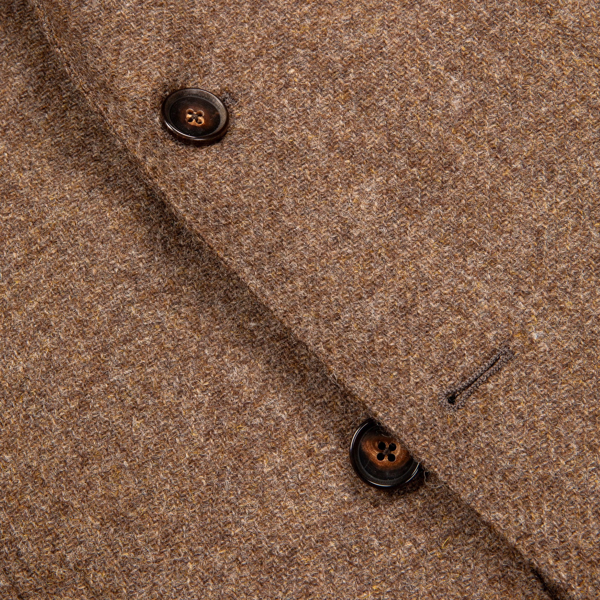 Caruso Butterfly Jacket Italian Tweed Beige Scuro