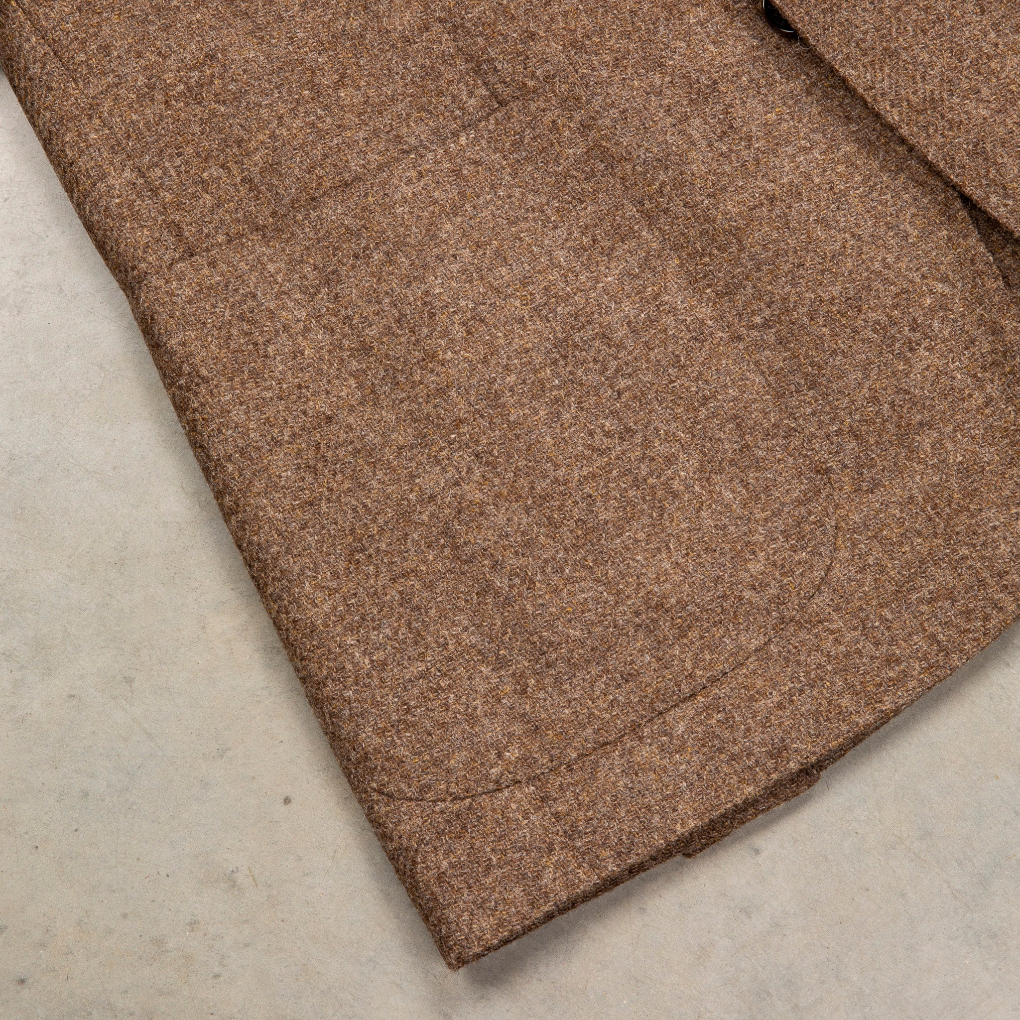 Caruso Butterfly Jacket Italian Tweed Beige Scuro