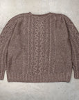 Olde H & Daughter Silk-Linen Cable Knit Espresso