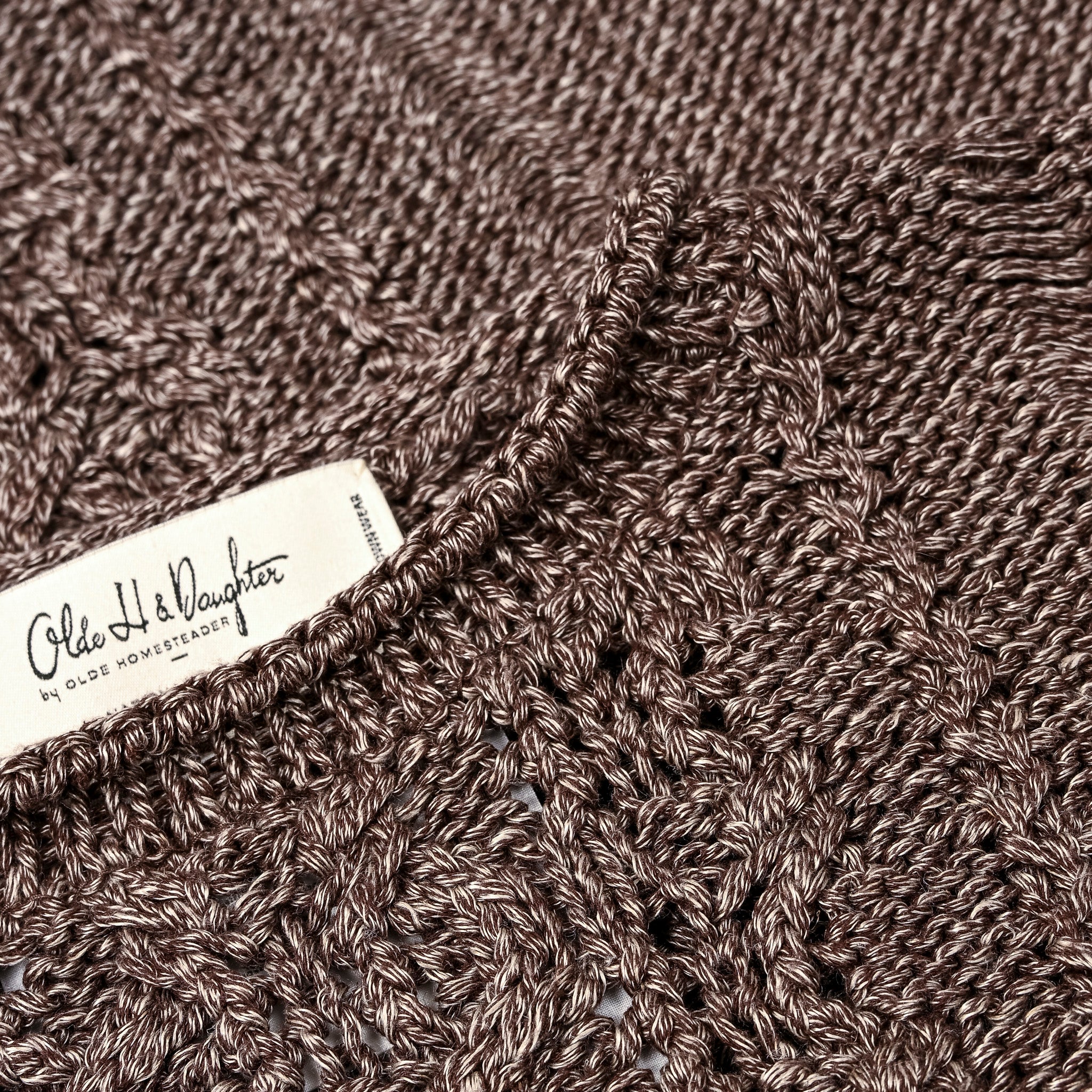 Olde H & Daughter Silk-Linen Cable Knit Espresso – Frans Boone Store