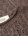 Olde H & Daughter Silk-Linen Cable Knit Espresso