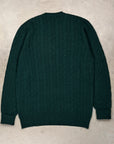Drumohr Cashmere Treccia Crew Neck Verde Bottiglia