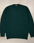 Drumohr Cashmere Treccia Crew Neck Verde Bottiglia