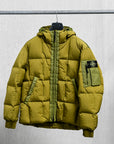 Stone Island Garment Dyed Crinkle Reps NY Hooded Down Jacket Cactus