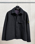 Stone Island Overshirt Boiled Wool Charcoal