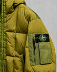 Stone Island Garment Dyed Crinkle Reps NY Hooded Down Jacket Cactus