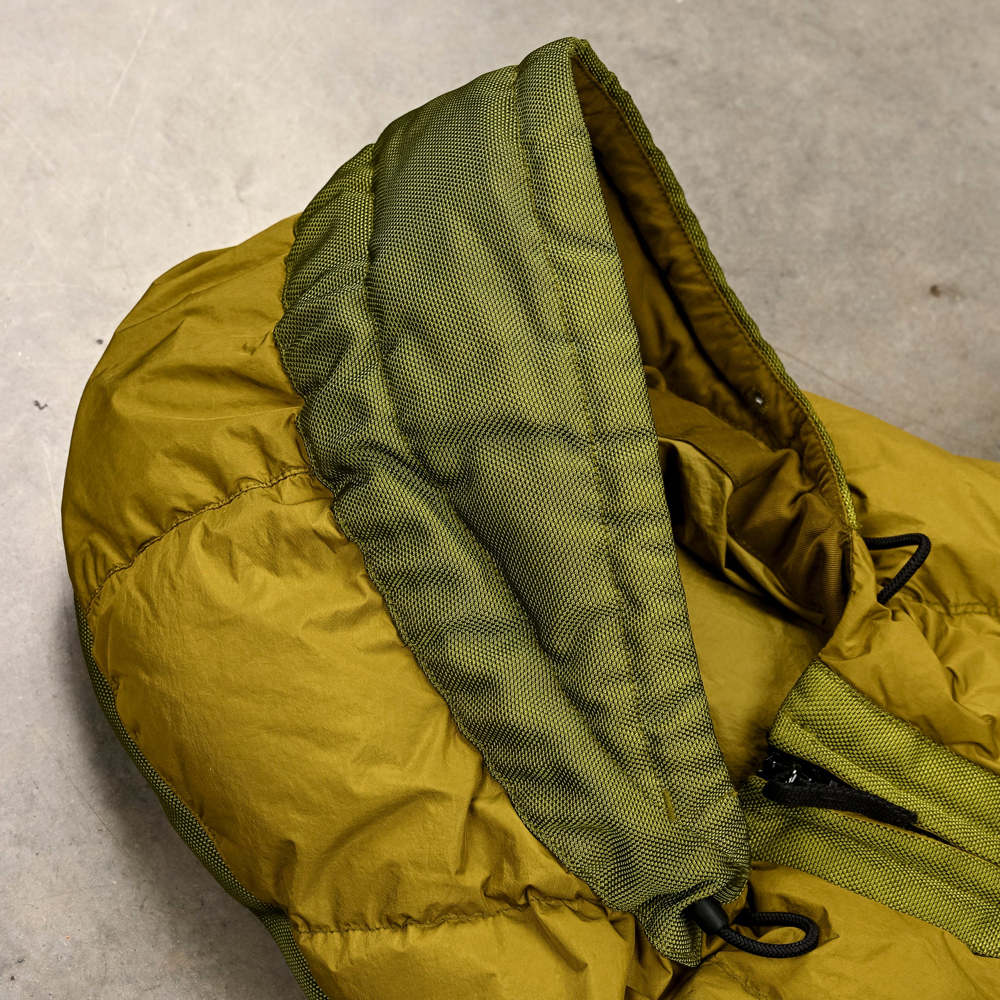 Stone Island Garment Dyed Crinkle Reps NY Hooded Down Jacket Cactus